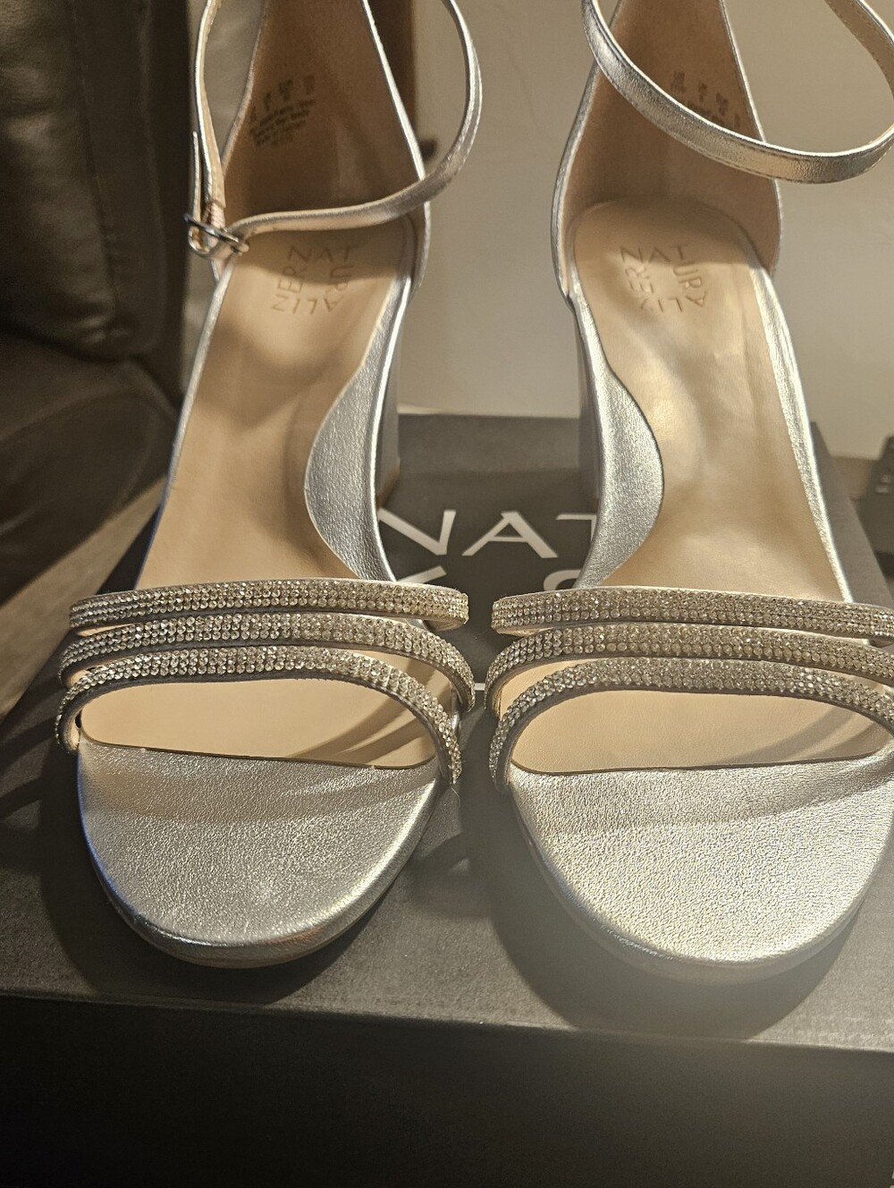 Naturlizer Heidi2 Silver Women's Dress Sandals - Size 11W